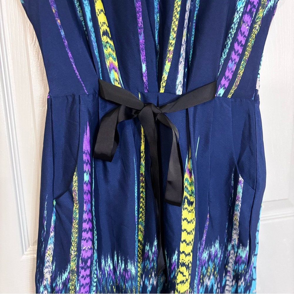 BeBop Fit & Flare Dress Womens Large Geometric Belted Dolman Y2K Boho Cottage - Picture 10 of 10
